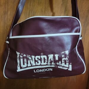 Vintage Lonsdale London Burgundy Shoulder Bag